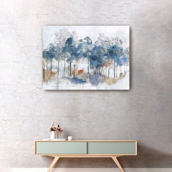 Maya Woods “Autumn Indigo” Landscape Wall Art Print on Classic Canvas - Picture 3 of 16